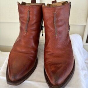 Frye Sacha Moto Shortie Boots Cognac size 8.5B
